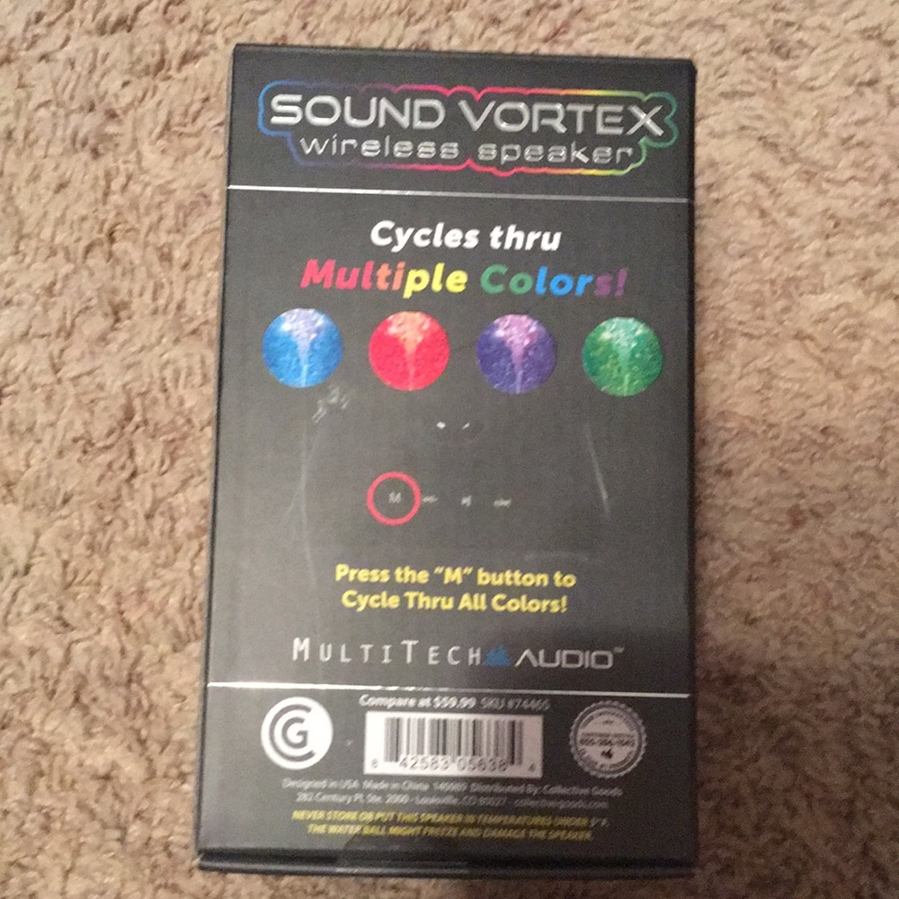 Authentic MultiTech Audio Sound Vortex LED Speaker - Picture 3 of 8